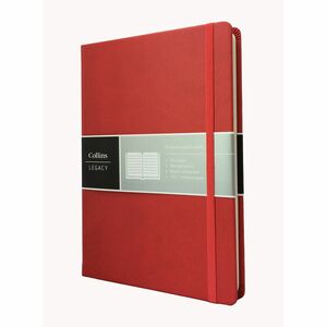 Collins Debden Legacy Feint Ruled A5 Notebook Red