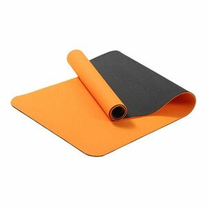 Just Nature Double Layer Yoga Mat Orange Black 6mm Thick (183 x 61 cm)