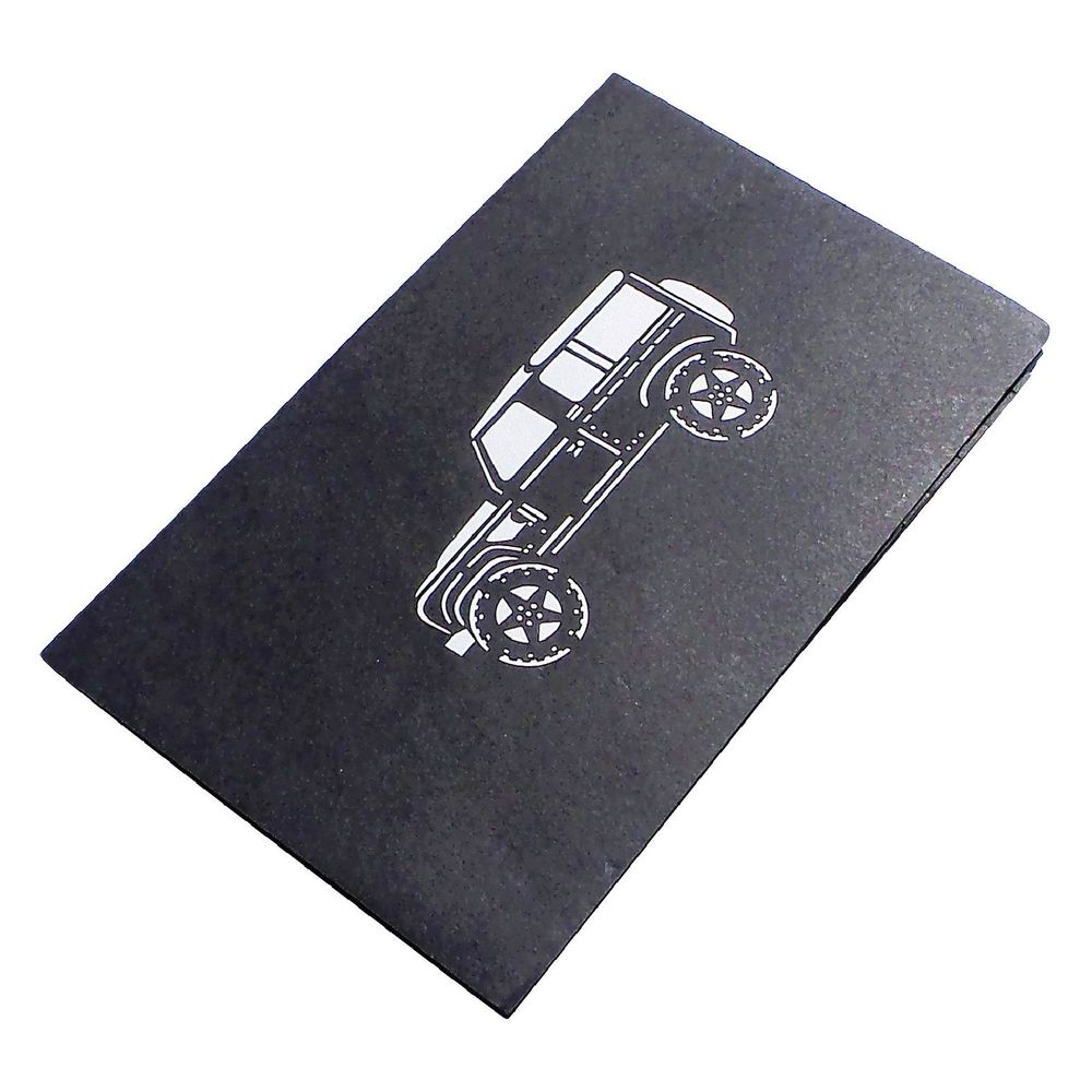 Abra Cards Offroad 4X4 Truck Black Greeting Card