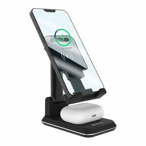 Xpower Wls5 2-In-1 Wireless Charging Stand Black