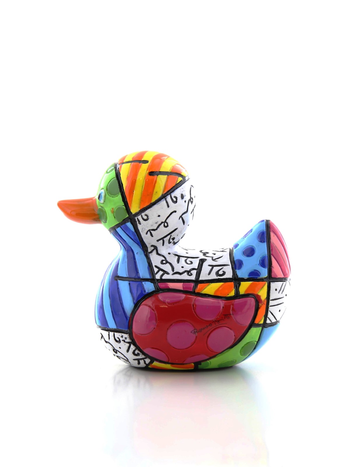 Romero Britto Mini Ornament Figurine Happy Duck
