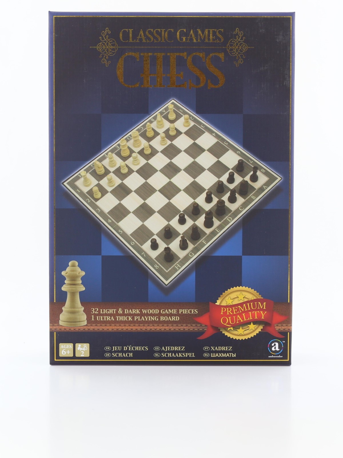 Merchant Ambassador Classic Wood Chess Board Game