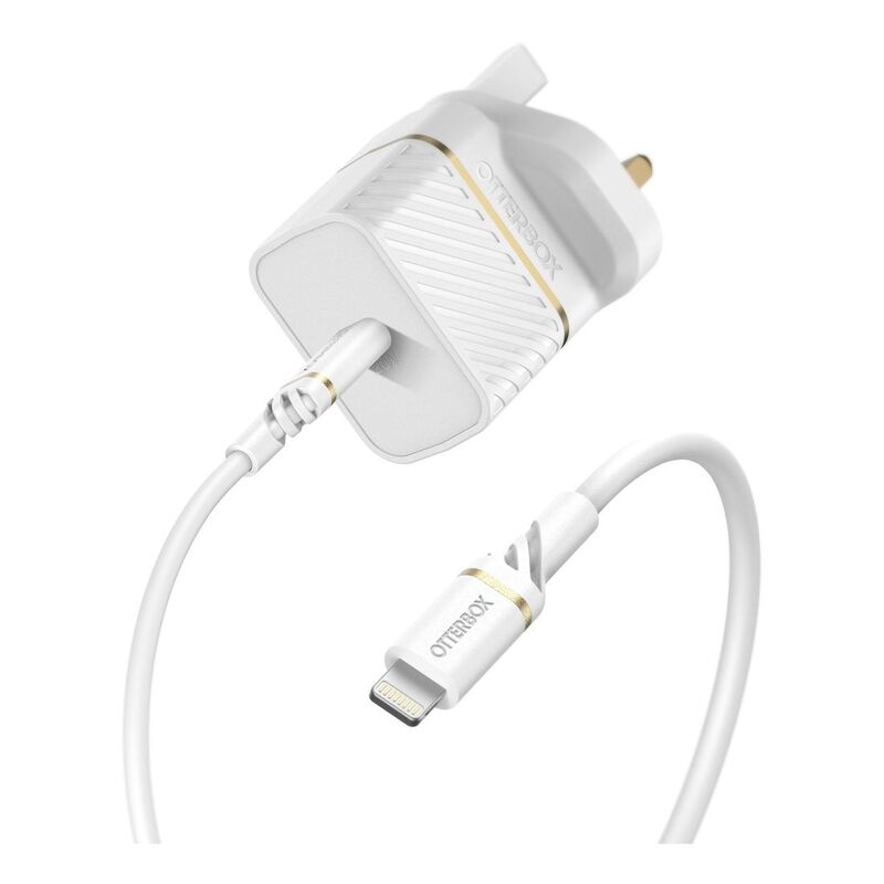 OtterBox Wall Charging Kit USB-C to USB-C Fast Charge 20W Cloud Dust White