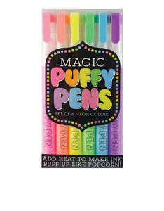 International Arrivals Magic Neon Puffy Pens (Set of 6)