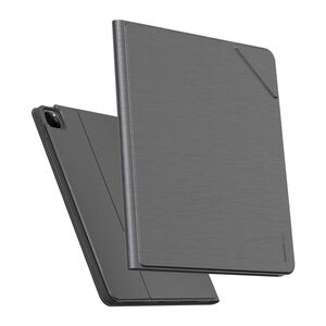 Amazing Thing Anti-Bacterial Opal Metal Finish Folio Case for iPad Pro 11 2021 Dark Gray