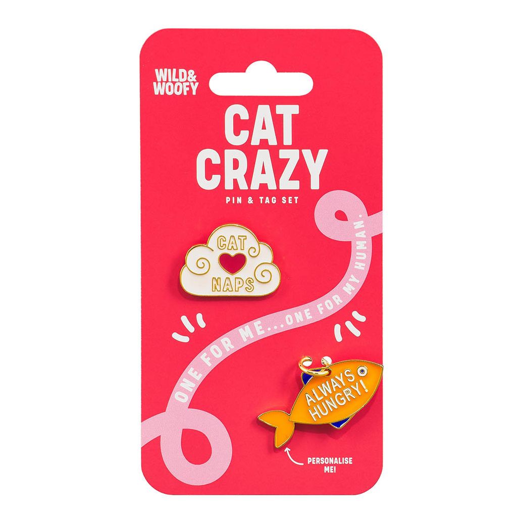 Wild & Woofy Pin and Tag Set Cat