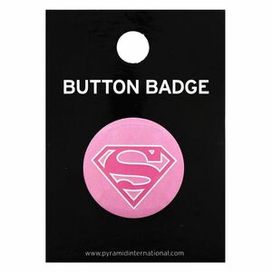 Pyramid International Supergirl Pink Logo 25mm Button Badge