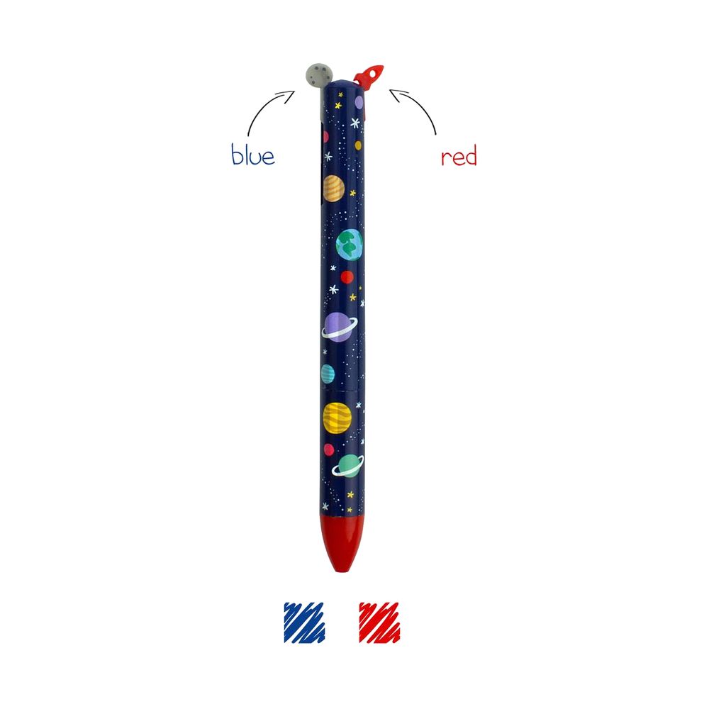 Legami Click & Clack Two Color Pen - Space