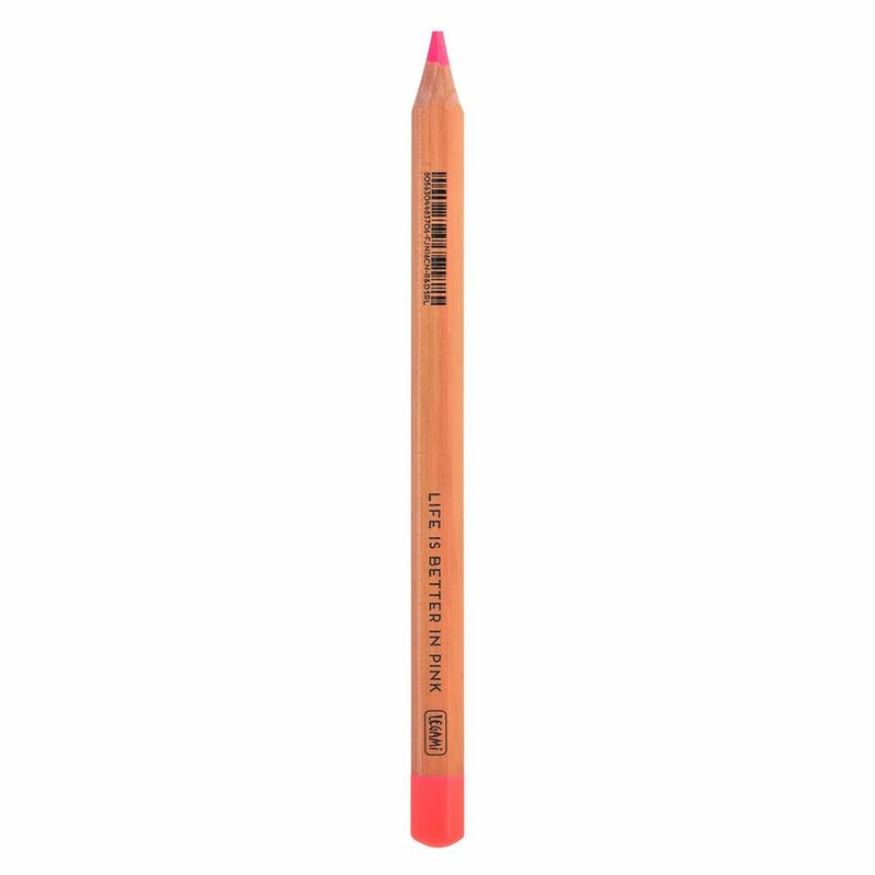 Legami Life Is Better In - Jumbo Flourescent Coloured Crayons - Pink