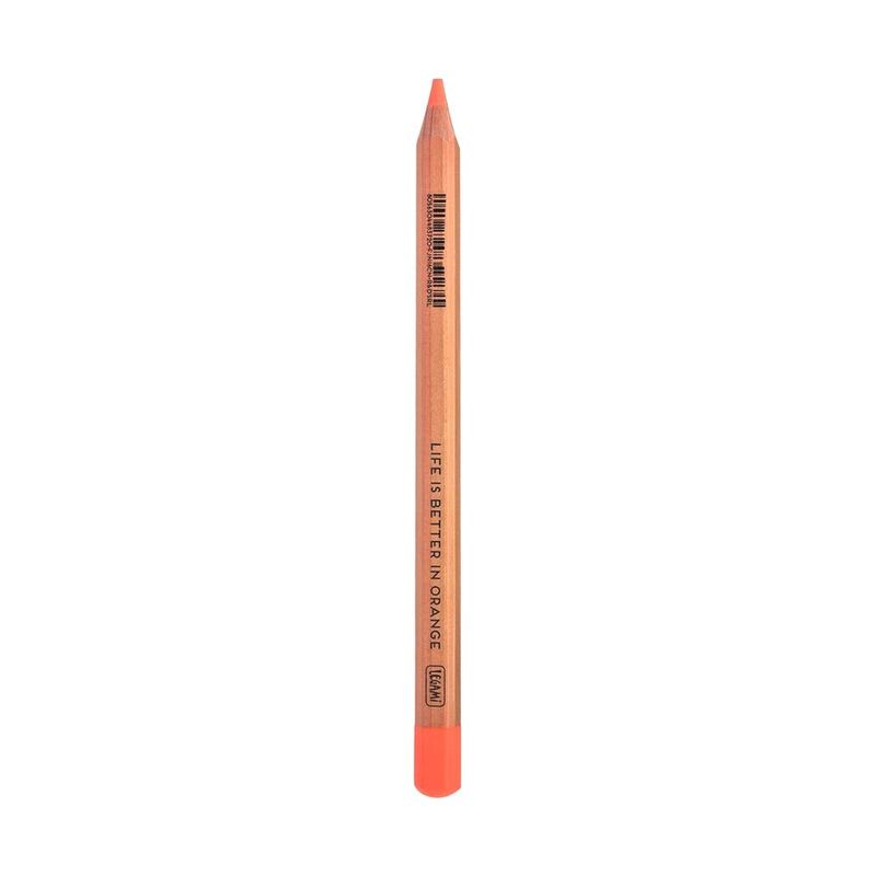 Legami Life Is Better In - Jumbo Fluorescent Coloured Crayons - Orange