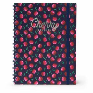 Legami Maxi Trio Spiral Notebook - 3 In 1 Notebook - Cherry Bomb
