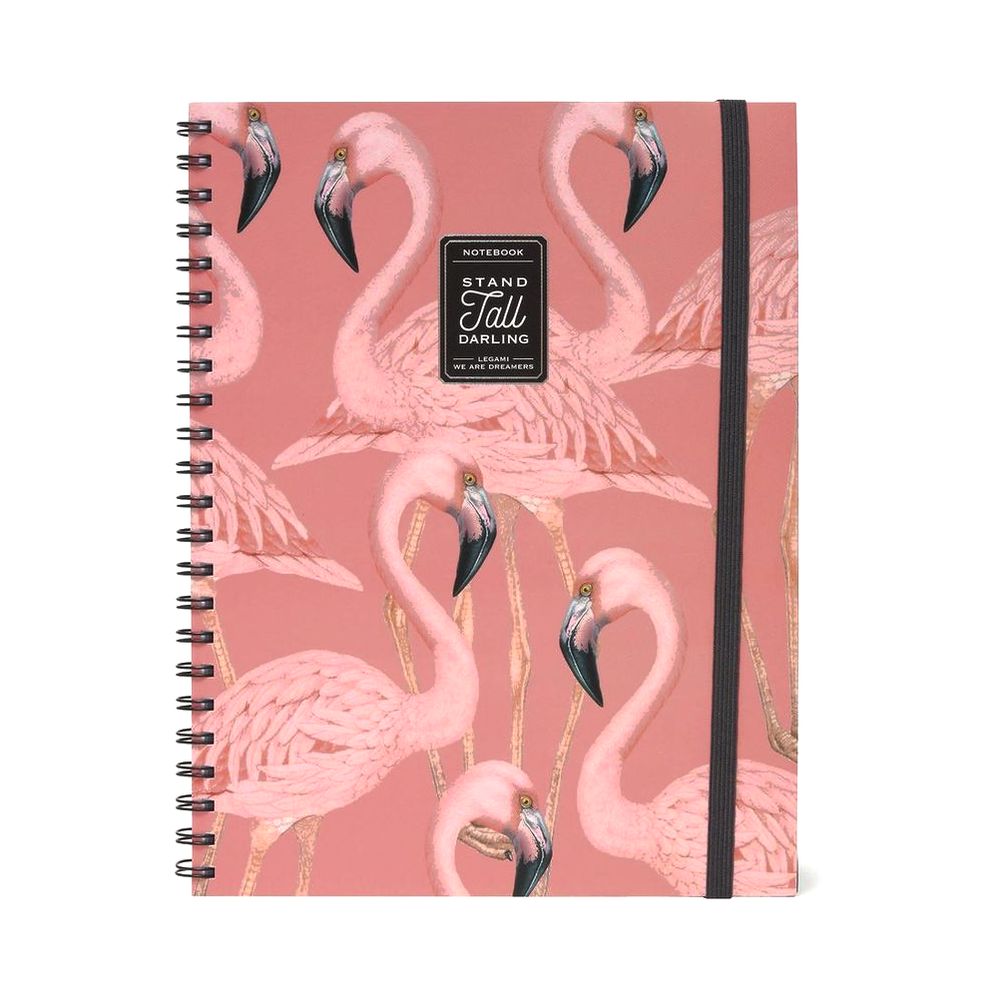 Legami Maxi Trio Spiral Notebook - 3In 1 Notebook - Flamingo
