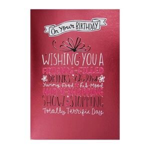 Hallmark On Your Birthday Totally Terrific Day Greeting Card (138 x 202mm)