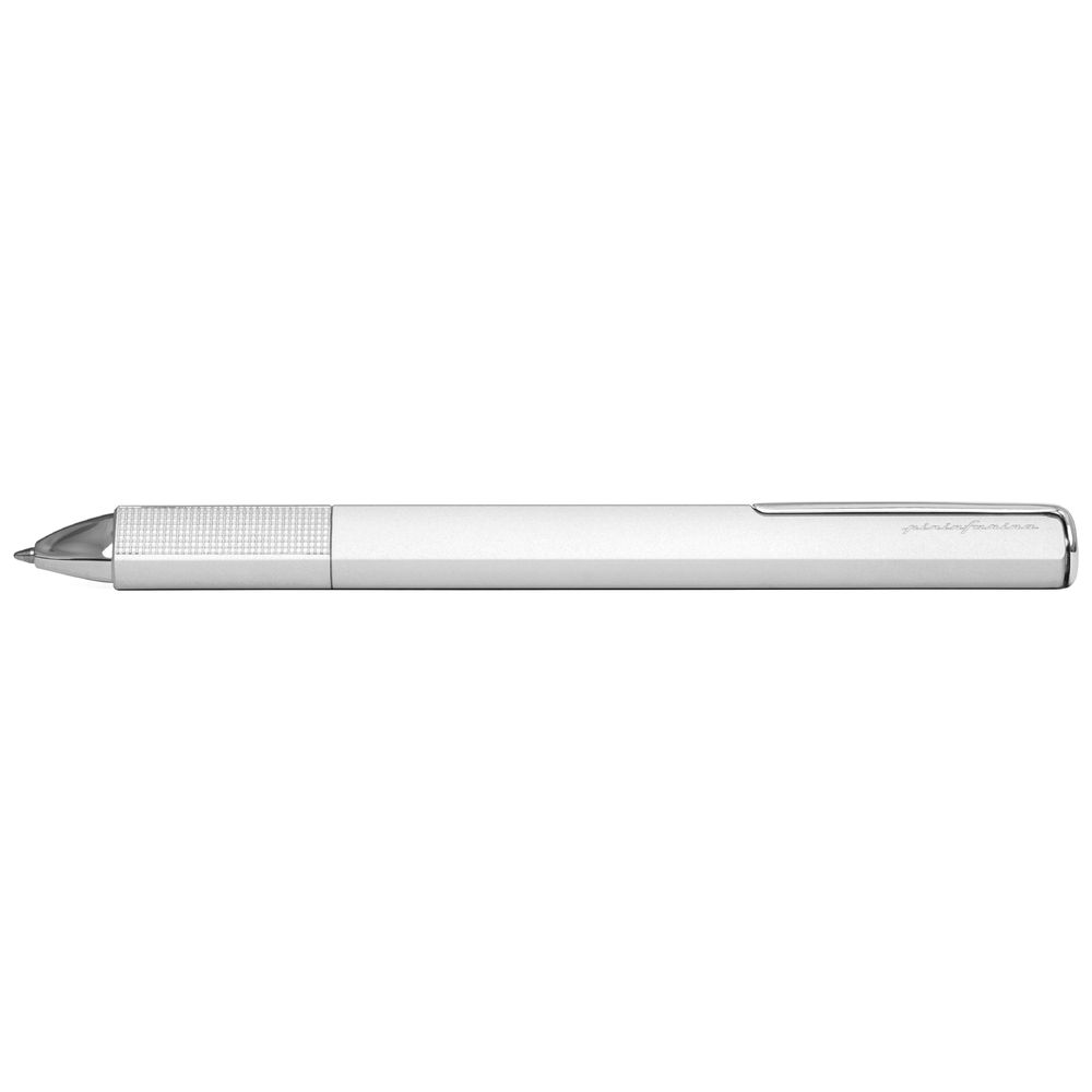 Pininfarina Segno PF One Ballpoint Silver Ballpoint Pen - Parker Style G2 Ballpoint Refill Black Ink