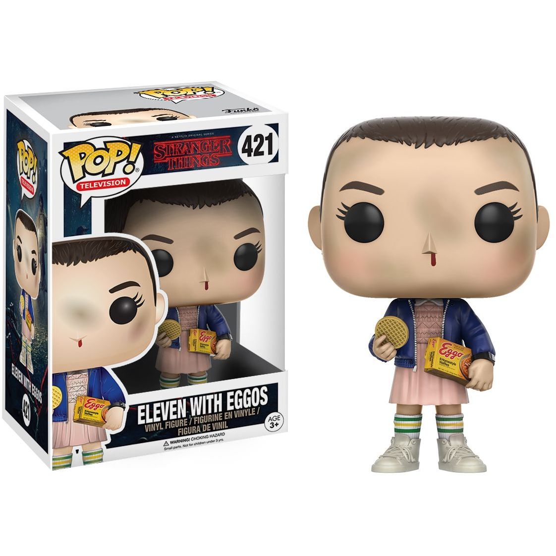 Funko Pop! Television Stranger Things Eleven with Eggos 3.75-Inch Vinyl Figure (With Chase*)
