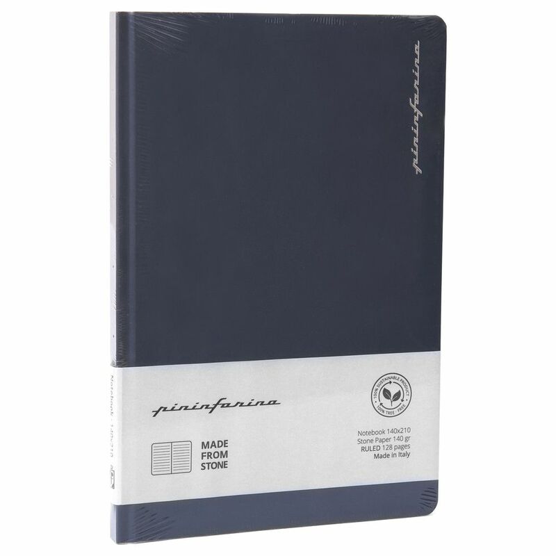Pininfarina Segno Notebook Stone Paper Blue/Ruled Stone Paper Notebook