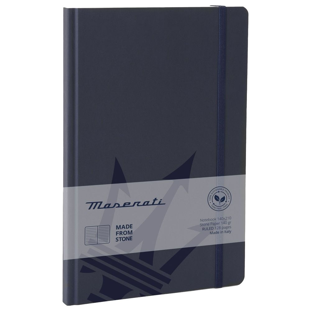 Pininfarina Segno - Maserati Edition Notebook Stone Paper Blue/Ruled Stone Paper Notebook