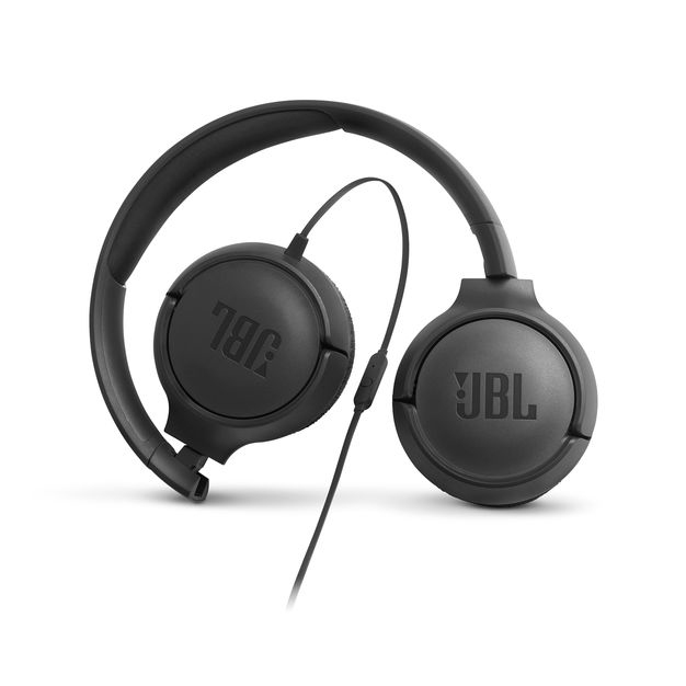 JBL Tune 500 Black Wired On-Ear Headphones