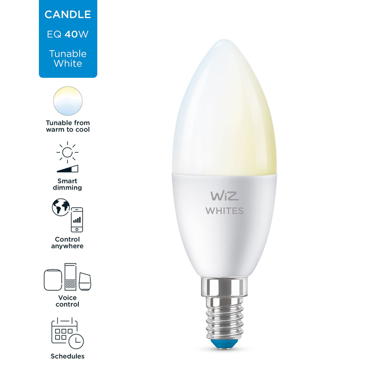 Wiz Candle C37 E14 Wi-Fi Ble 40W 927-65 TW 1PF/6