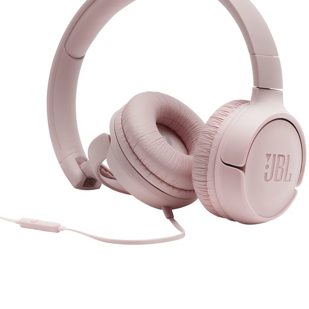 JBL Tune 500 Pink Wired On-Ear Headphones