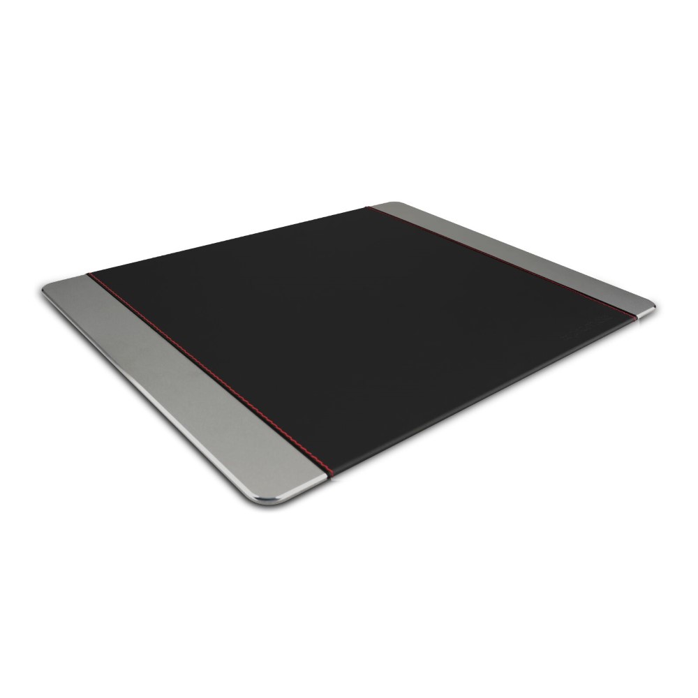 Promate Metapad-Pro Lightweight Rectangular Aluminium Mouse Pad With Leather Wrap 30 X 24cm Grey