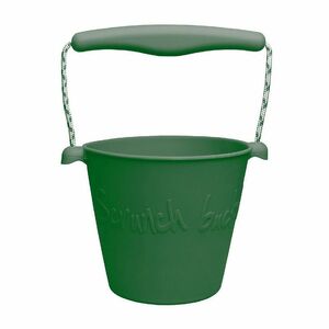 Scrunch Bucket Sand/Beach Toy - Dark Moss Green