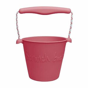 Scrunch Bucket Sand/Beach Toy - Cherry Red