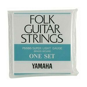 Yamaha FS550 Folk Guitar Strings - Brass Wound (10-46 Super Light Gauge)