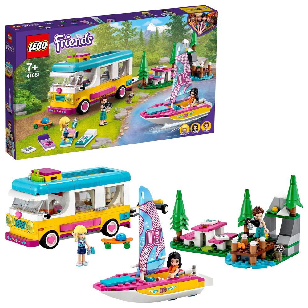 LEGO Friends Forest Camper Van & Sailboat Set 41681