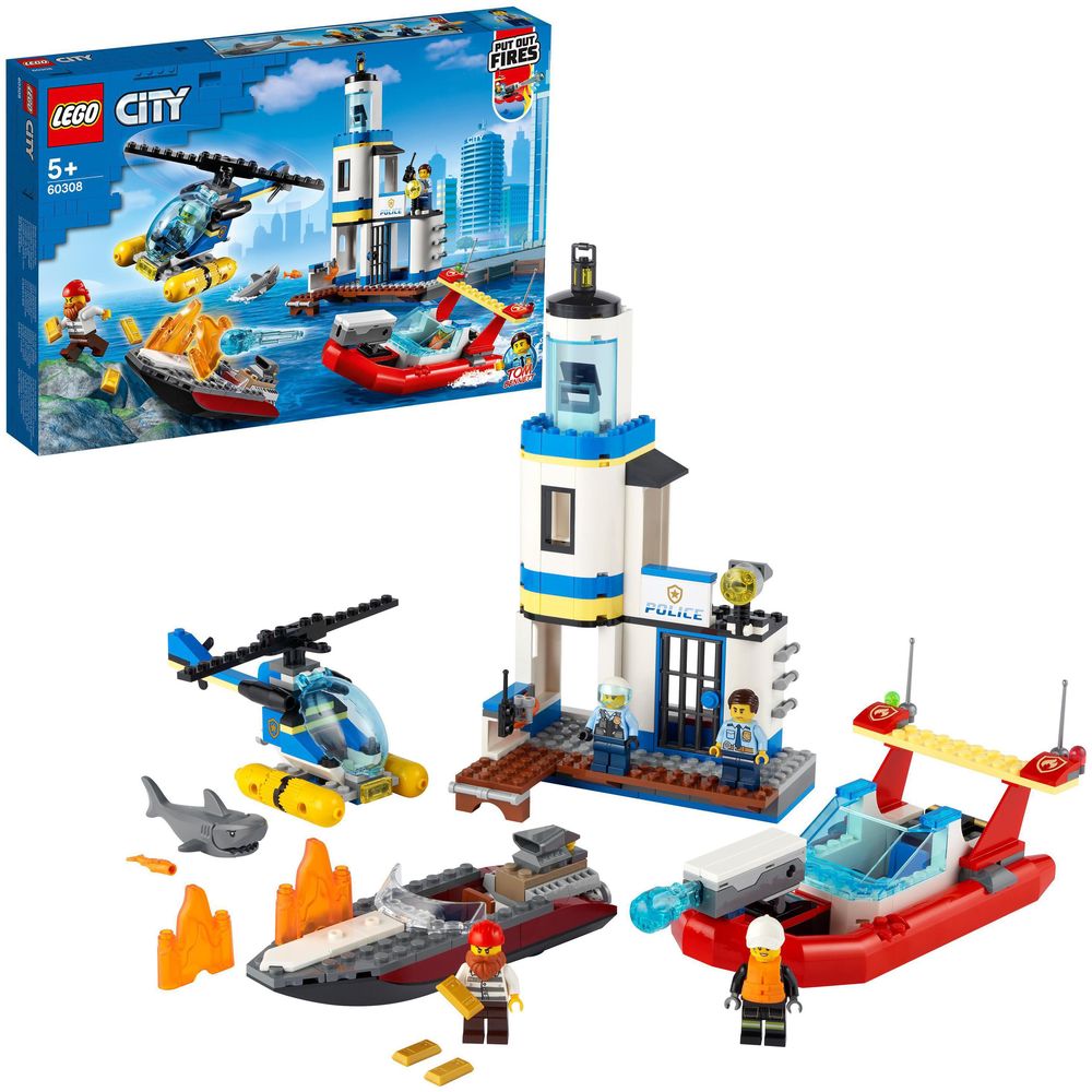 LEGO City Seaside Police and Fire Mission Set 60308