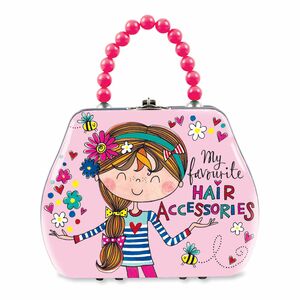 Rachel Ellen Designs Handbag Tins Favourite Hair Accessories Pink
