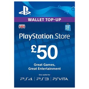 Sony PSN PlayStation Network Wallet Top Up (UK) - GBP 50 (Digital Code)