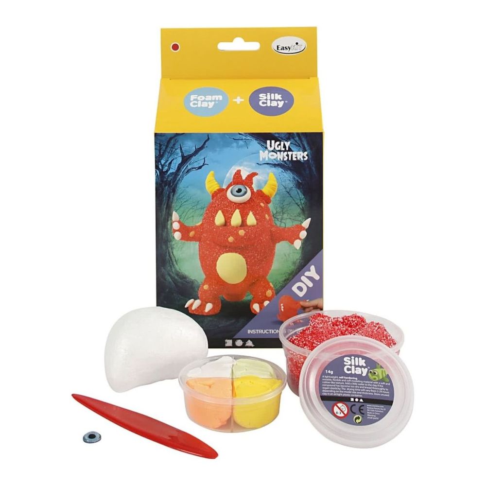 Creativ Funny Friends Silk Clay & Foam Clay Monster Red