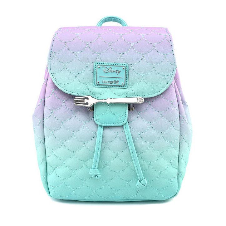 Loungefly Mini Backpack - Disney Little Mermaid Ombre Scale - Leather