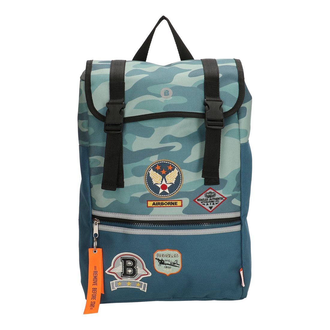 Beagles Airforce Backpack Flap Blue Camouflage