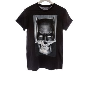 Changes B.V.S. Batman Ripped Skull Men Black T-Shirt