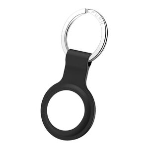 Puro Keychain Liquid Silicon for Apple AirTag with Carabiner Black