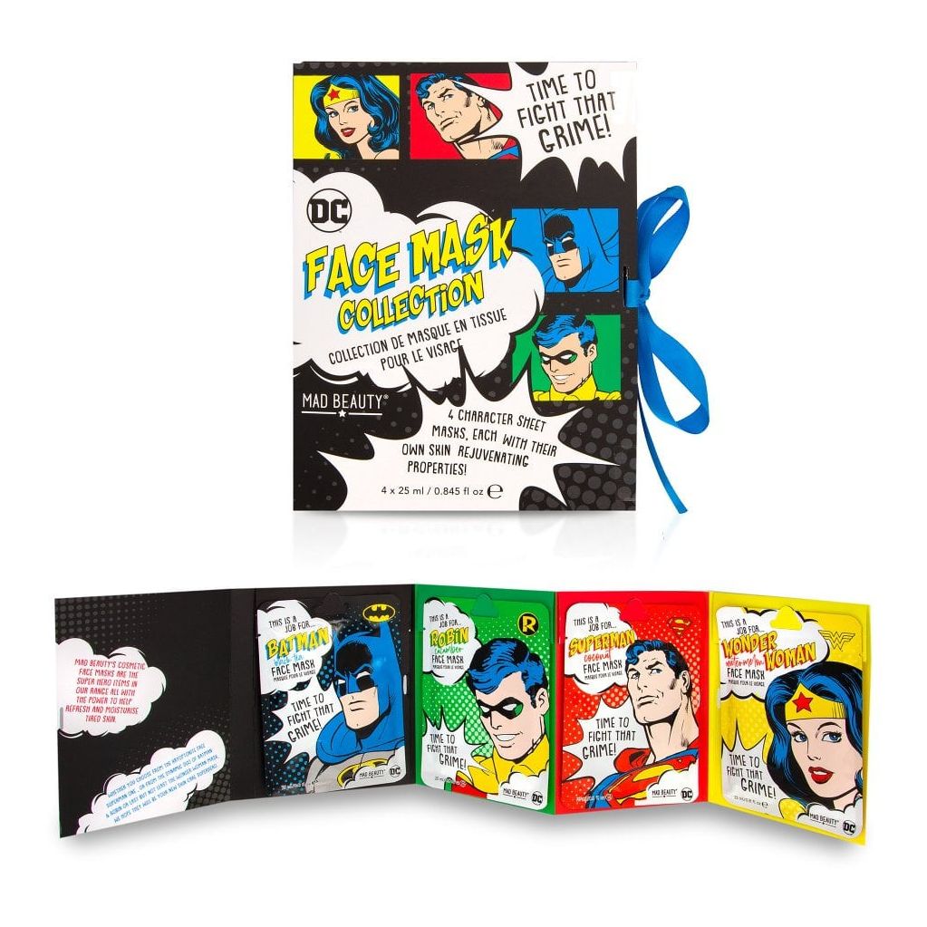 Mad Beauty DC Comic Face Mask Booklet (Includes 4 Masks)