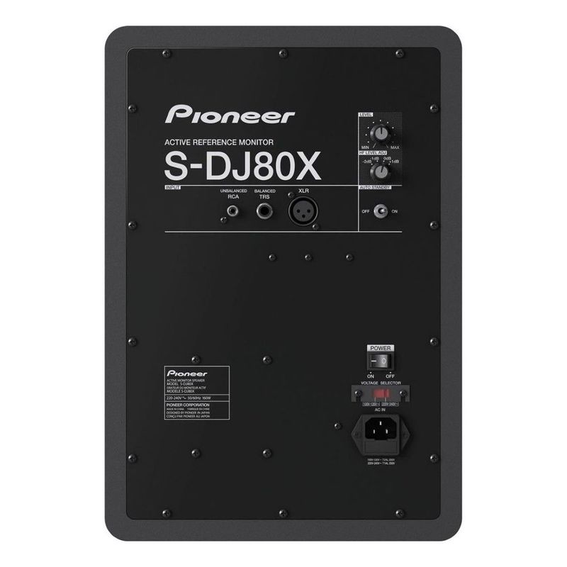 Pioneer DJ S-DJ80X-W Active Monitor Speaker (Single) - Black