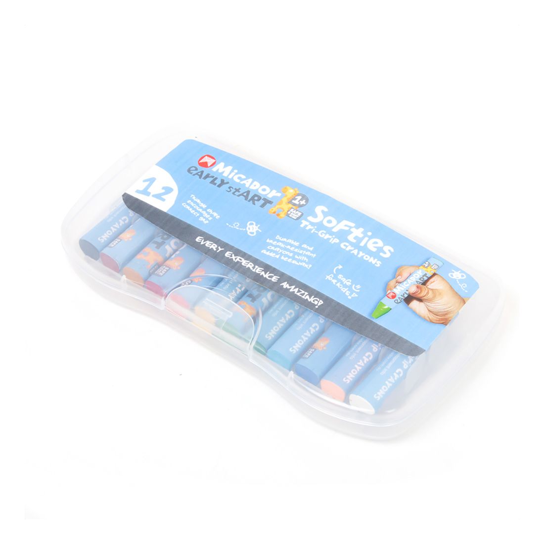 Micador Early Start Softies Tri Grip Crayons Case (Set Of 12)
