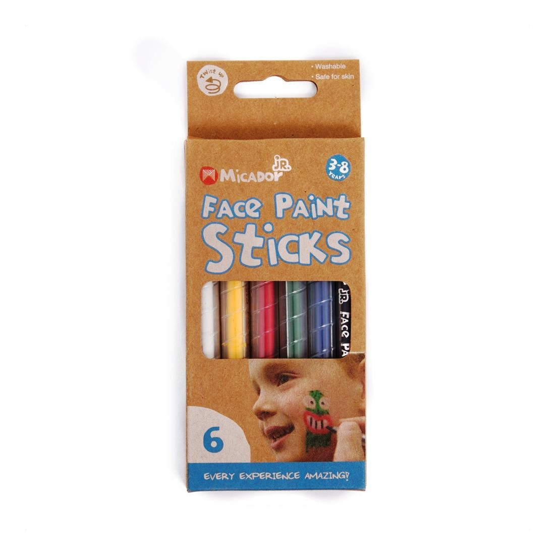 Micador Jr. Face Paint Sticks Card (Set Of 6)