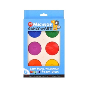 Micador Early Start Low Mess Washable Bright Paint Discs (6 Colours)