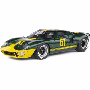 Solido Ford GT40 MK1 1966 1.18 No.61 Jim Clark Ford Performance Collection Green/Yellow Livery Die-Cast Model
