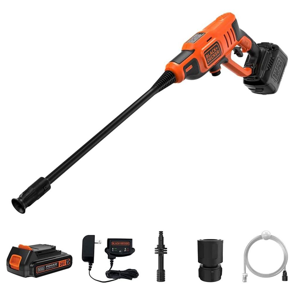 Black & Decker 18V Pressure Cleaner with 2Ah Battery & 1A Charger