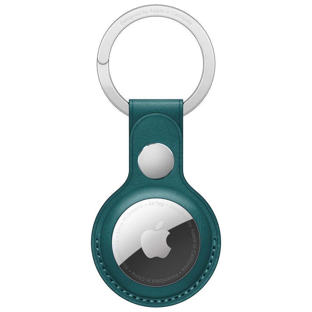 Apple Leather Key Ring for AirTag - Forest Green