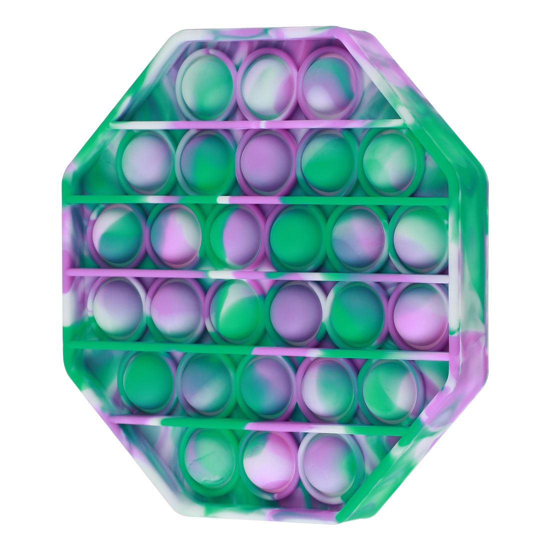 Squizz Toys Pop The Bubble Octagonal Tie Dye Green/Purple