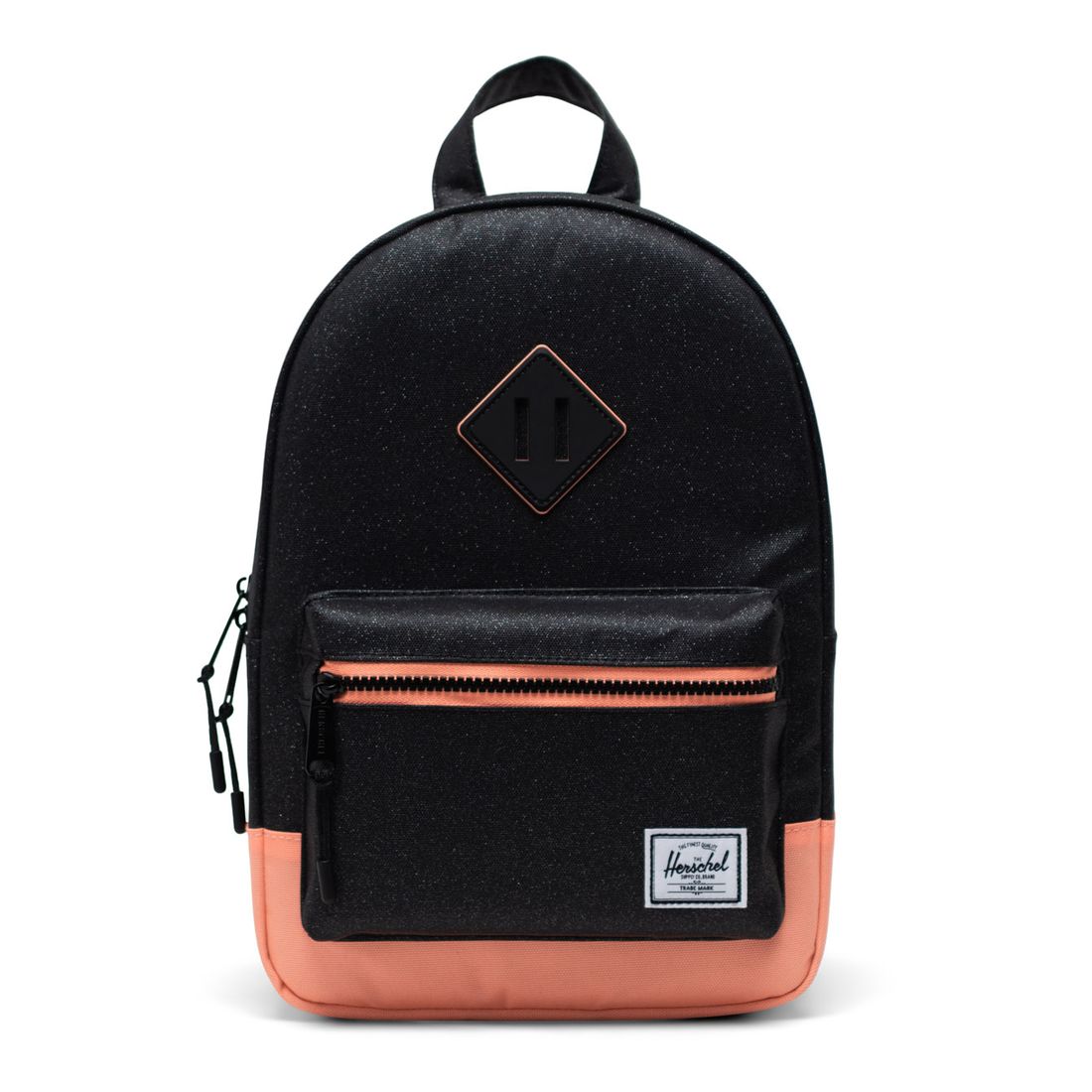 Herschel Heritage Kids Backpack Black Sparkle/Neon Peach