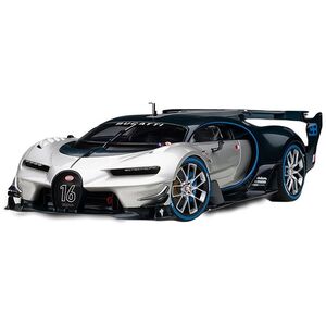Autoart Bugatti Vision Gran Turismo Argent Silver/Blue Carbon 1.18 Die-Cast Model