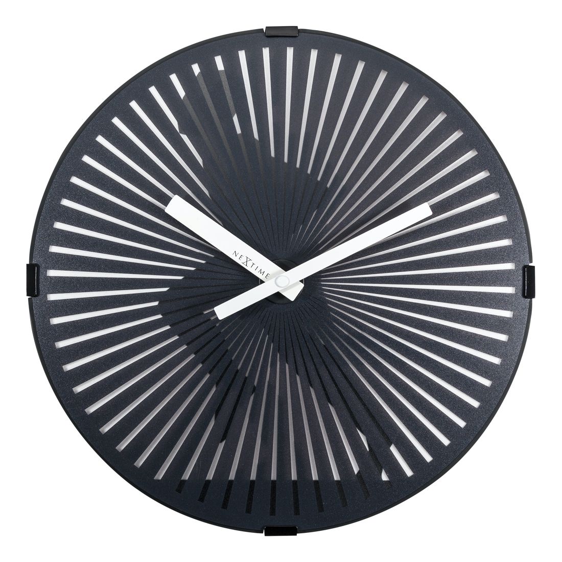 Nextime Running Man Motion Plastic Round Wall Clock Black (30 cm)