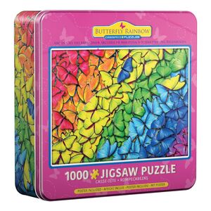 Eurographics Collectible Tins Butterfly Rainbow Jigsaw Puzzle (1000 Pieces)
